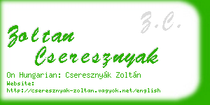 zoltan cseresznyak business card