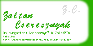 zoltan cseresznyak business card